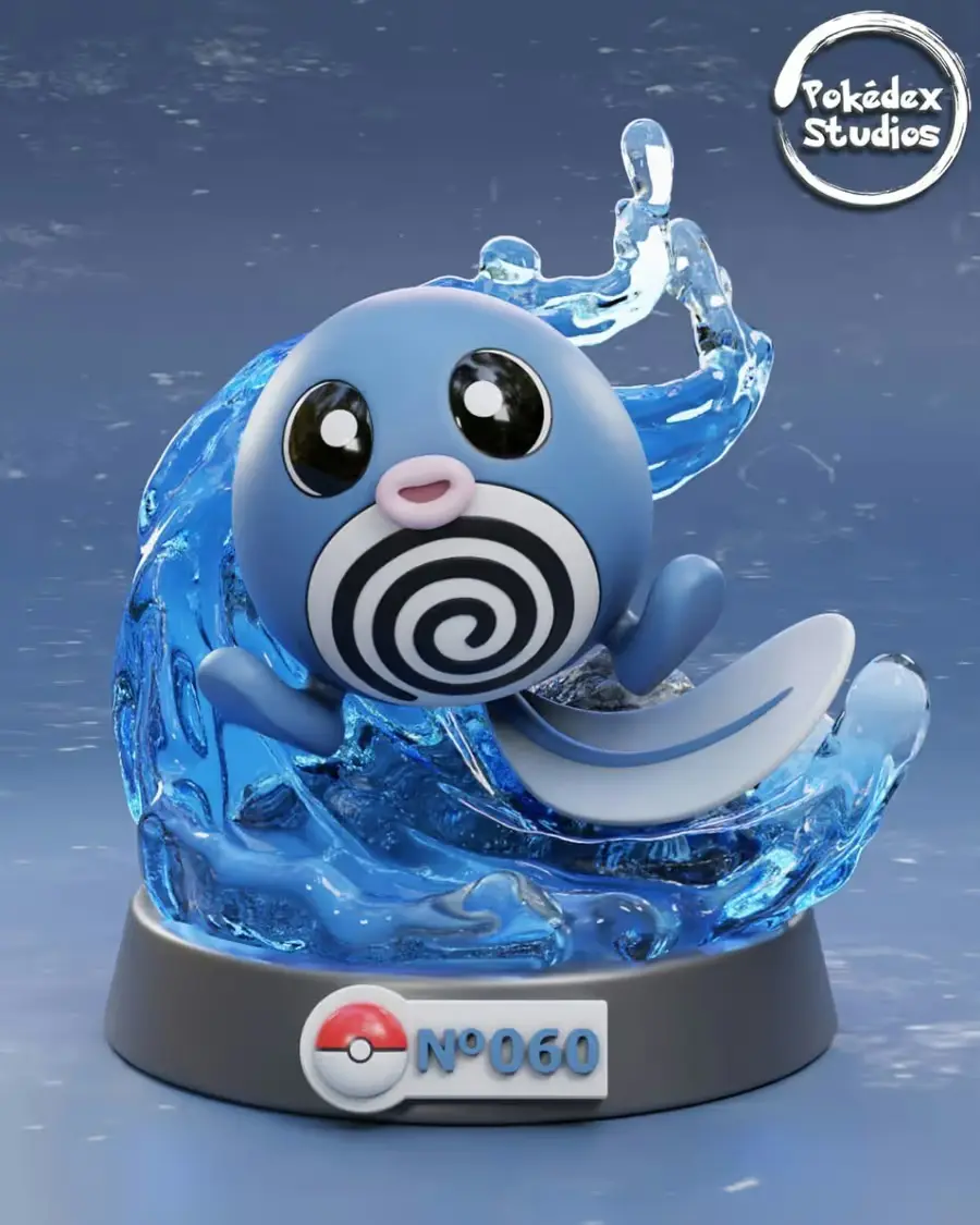060 Poliwag Archivo Stl Para Impresion 3D