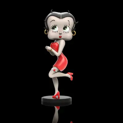1 Betty Boop 03 Archivo STL OBJ para Impresion 3D