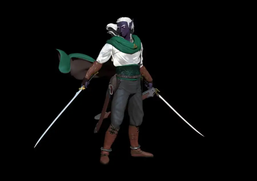 1 Drizzt Archivo STL OBJ para Impresion 3D