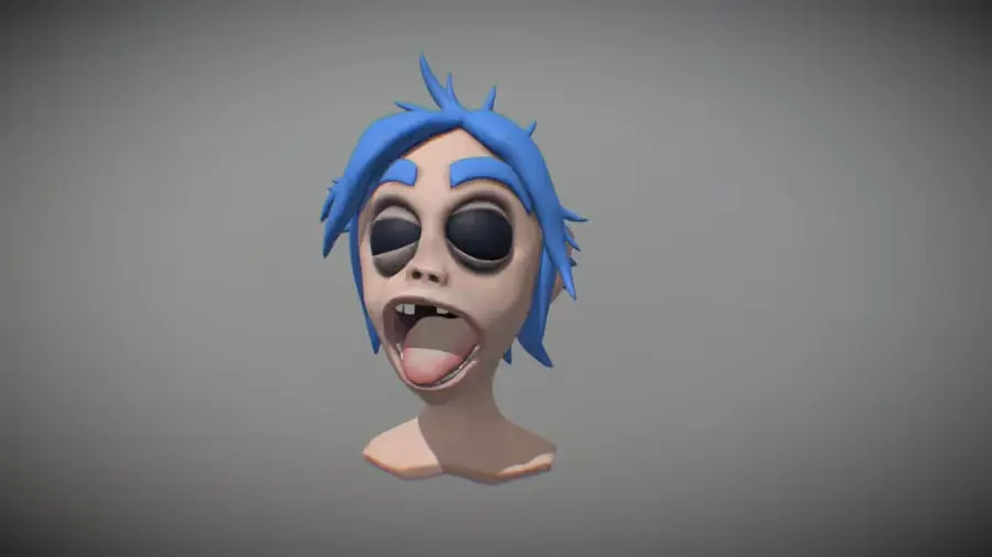 2D Gorillaz Busto Archivo Stl Para Impresion 3D