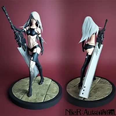 A2 Nier Automata Figurine Archivo STL OBJ para Impresion 3D