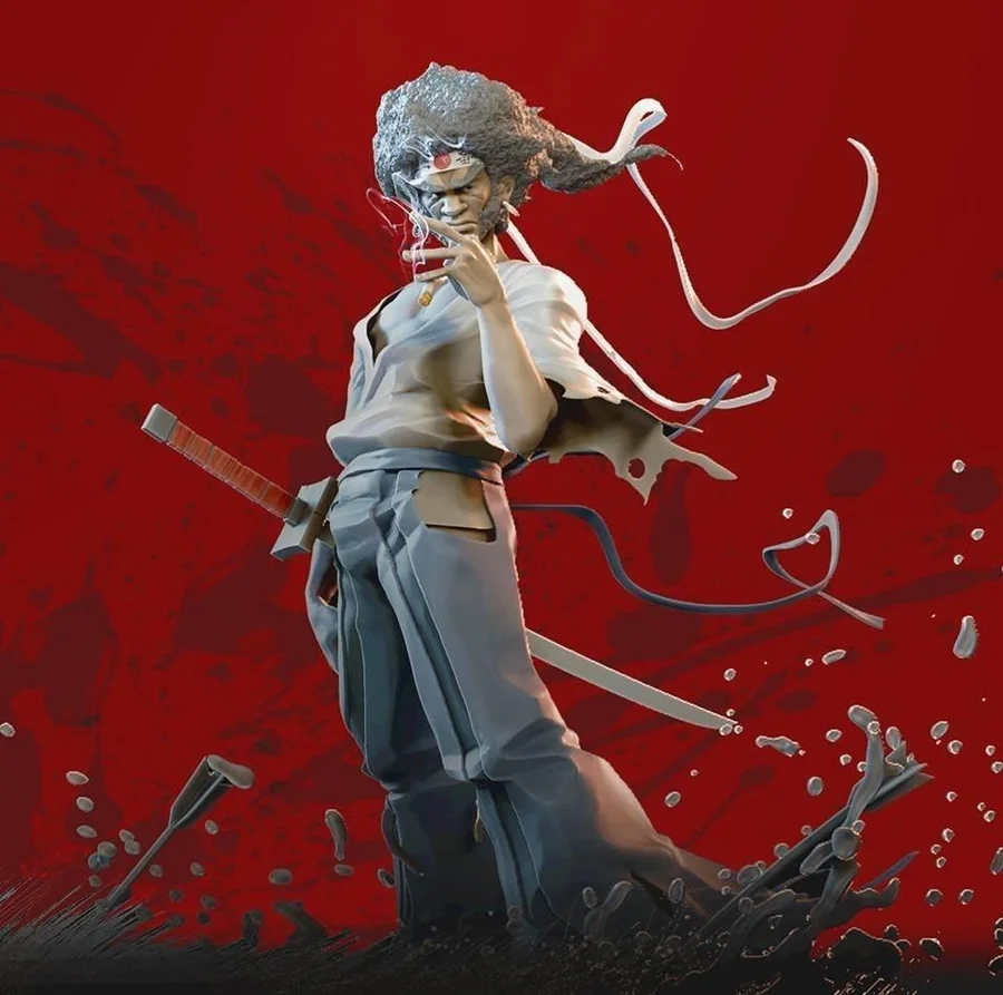 Afro Samurai Archivo STL Impresión 3D