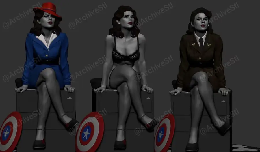 Agente Carter Archivo Stl Para Impresion 3D