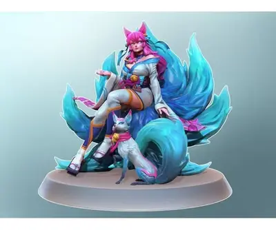 Ahri From League Of Legend Stl Obj Impresión 3d