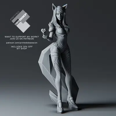 Ahri Kda League Of Legends Archivo Stl Para Impresion 3D