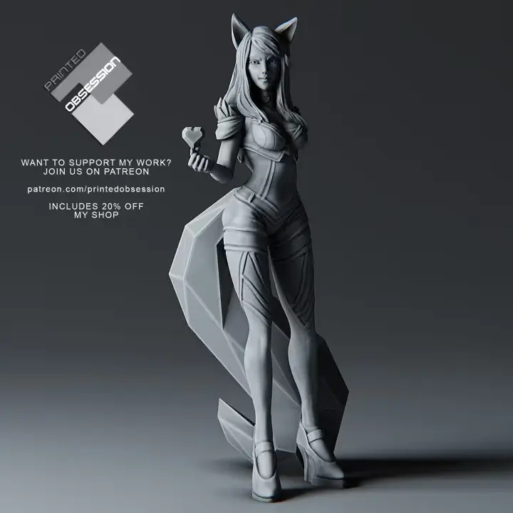 Ahri Kda League Of Legends Archivo Stl Para Impresion 3D