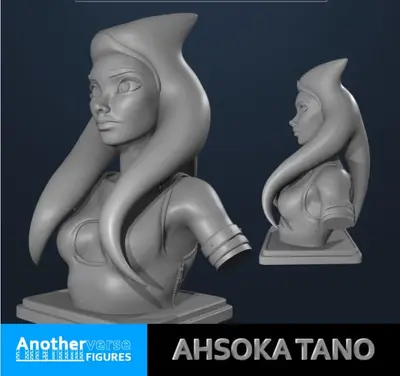 Ahsoka Tano Busto Archivo Stl Para Impresion 3D