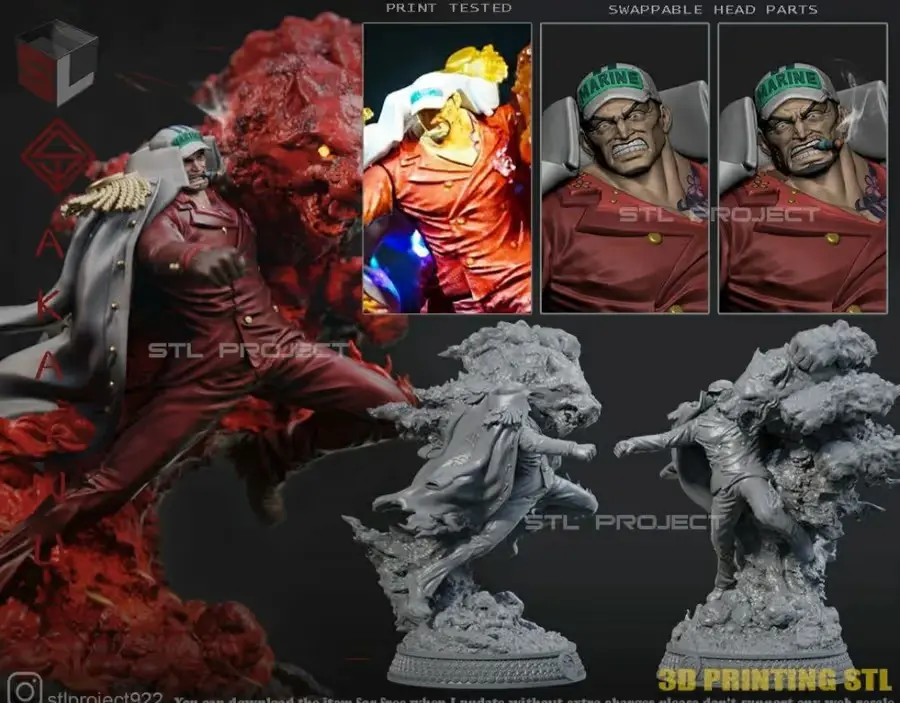 Akainu Archivo Stl Para Impresion 3D