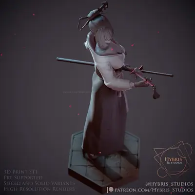 Akeha Nier Reincarnation Archivo STL OBJ para Impresion 3D