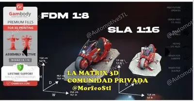 Akira Kanedas Moto Archivo Stl Para Impresion 3D