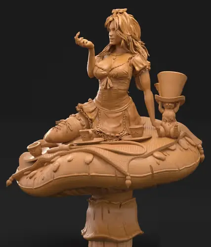 Alicia Fantasy Lady Pose2 3dag Archivo Stl Para Impresión 3d