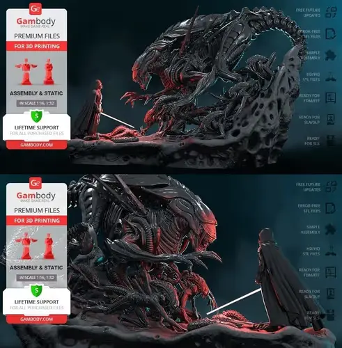 Alien Pack X12 Modelos Stl Obj Impresión 3d