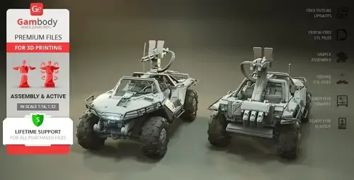 Alien Warthog M12b Gambody Archivos Stl Obj Impresión 3d