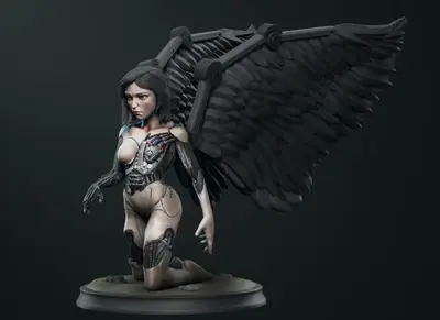 Alita Battle Angel Estatua Archivo Stl Para Impresion 3D