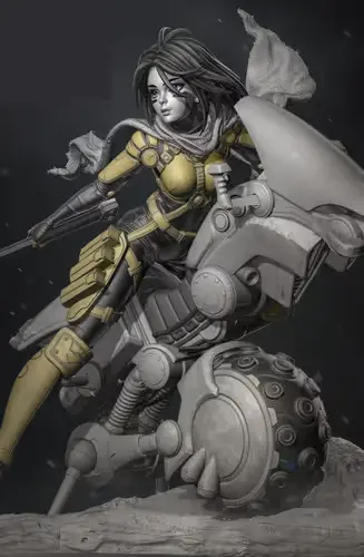 Alita Battle Angel Nom Archivo Stl Para Impresión 3d