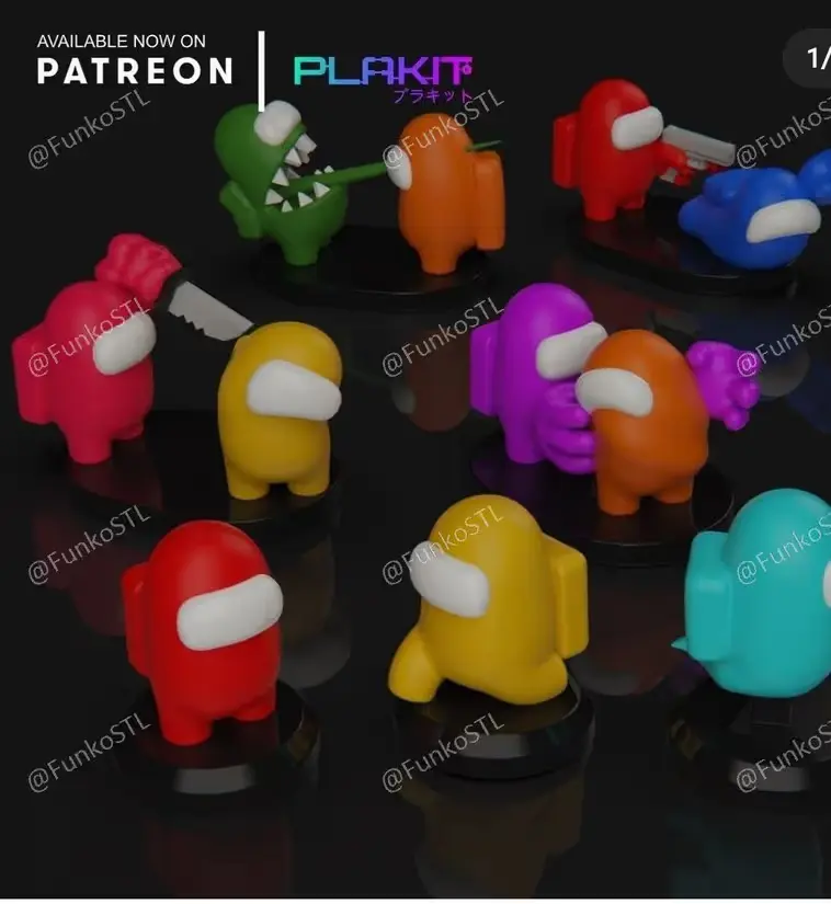 Among Us Set Archivo Stl Para Impresion 3D