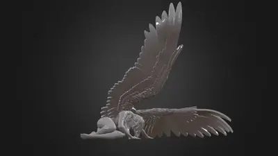 Angel Caido Archivo Stl Para Impresion 3D
