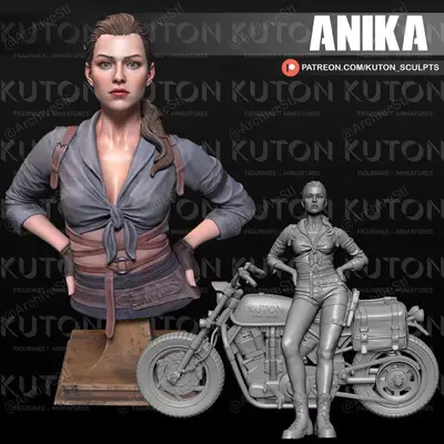 Anika Y Moto Archivo Stl Para Impresion 3D