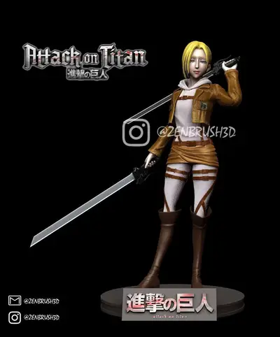 Annie Attack On Titan Archivo Stl Para Impresion 3D