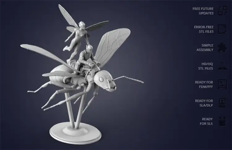 Ant Man & The Wasp Archivo Stl Para Impresion 3D