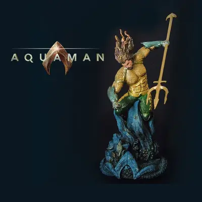 Aquaman DC Archivo STL OBJ para Impresion 3D