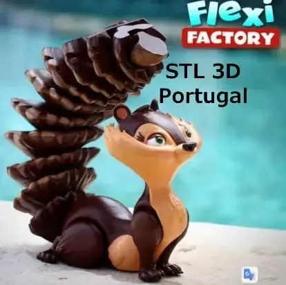 Ardilla Flexi Archivo Stl Obj Para Impresion 3D