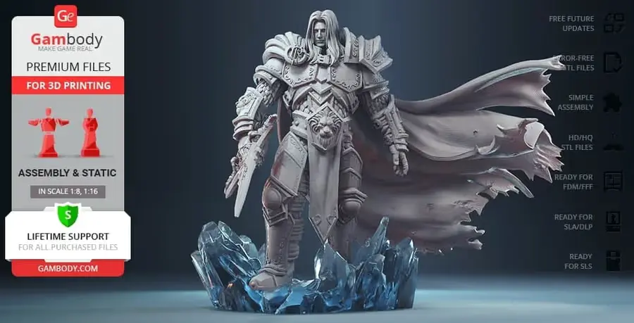 Arthas Warcraft Archivo Stl Para Impresion 3D