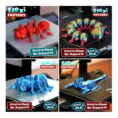 Articulado 01 X 4 Archivos Flexi Factory Stl Impresión 3d