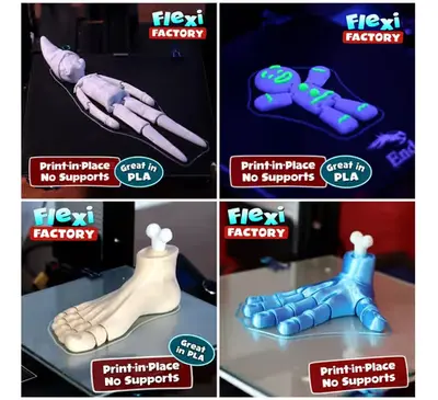 Articulado 04 X 4 Archivos Flexi Factory Stl Impresión 3d