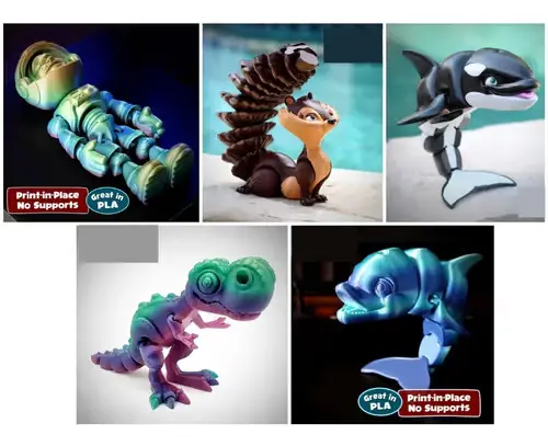 Articulado 06 X 5 Archivos Flexi Factory Stl Impresión 3d