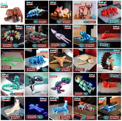 Articulados Flexi Factory X 25 Archivo Stl Para Impresión 3d