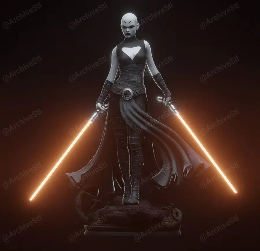 Asajj Ventress Archivo Stl Para Impresion 3D