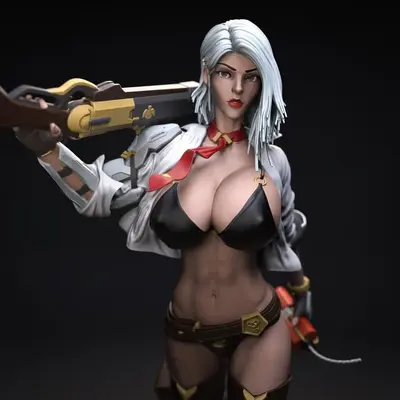 Ashe Overwatch Archivo Stl Para Impresion 3D