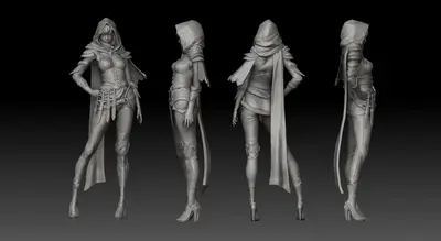 Assassin Girl Cleaned Archivo Stl Obj Para Impresion 3D