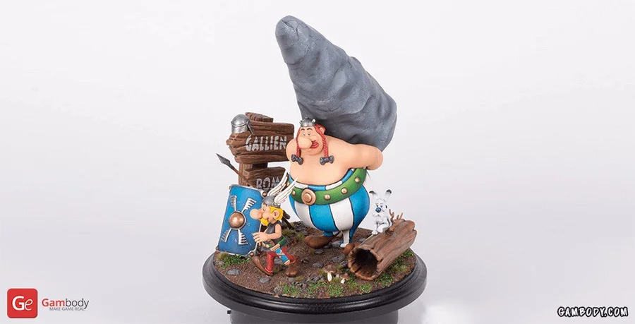 Asterix & Obelix Diorama Archivo STL Impresión 3D
