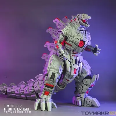Atomic Dragon Mecha Godzilla Archivo Stl Para Impresion 3D