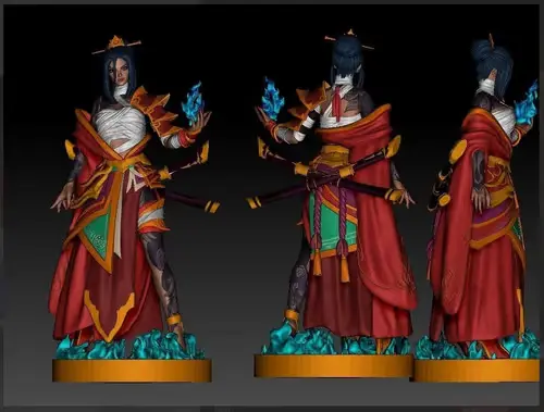 Avatar Azula Fan Art Archivos Obj Para Impresión 3d