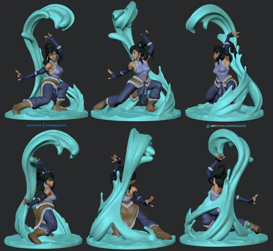Avatar Korra Sculpt Archivo Stl Para Impresion 3D