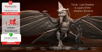 Avatar Toruk Archivo STL Impresión 3D