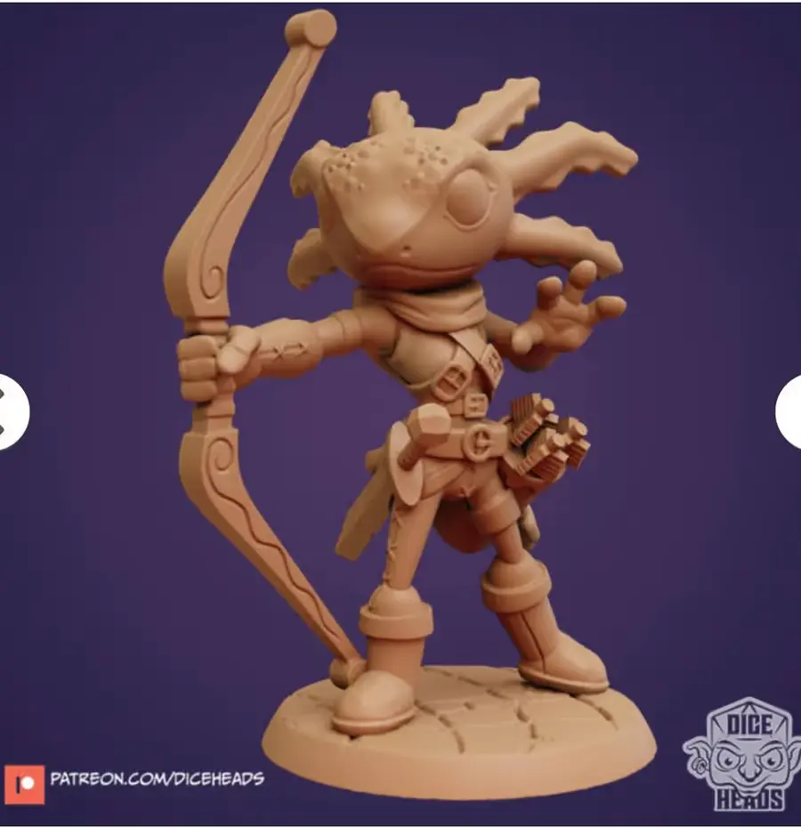 Axolotl Ranger Archivo Stl Para Impresion 3D