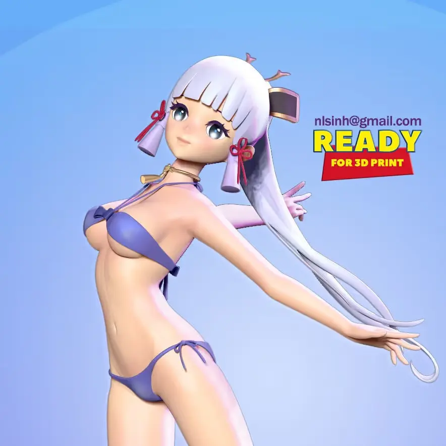 Ayaka Bikini Genshin Archivo Stl Para Impresion 3D