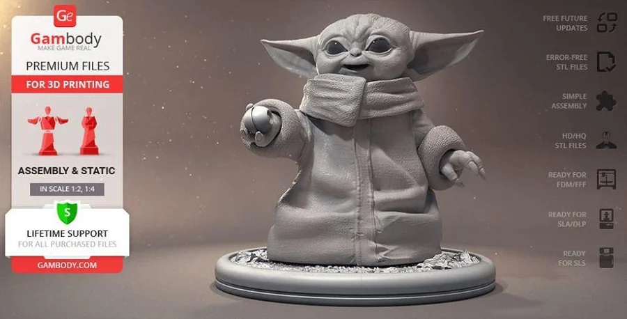 Baby Yoda Archivo STL Impresión 3D