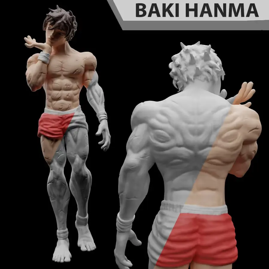 Baki Hanma The Grappler Archivo Stl Para Impresion 3D