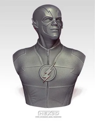 Barry Allen Flash Bust Archivo STL Impresión 3D