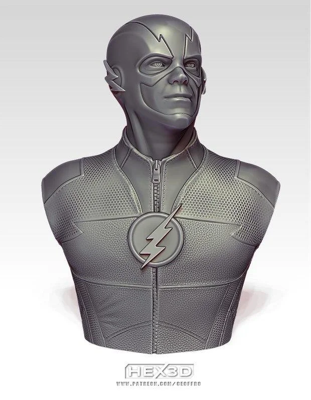 Barry Allen Flash Bust Archivo STL Impresión 3D