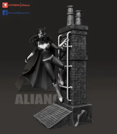 Batgirl Barbara Gordon Archivo STL OBJ para Impresion 3D