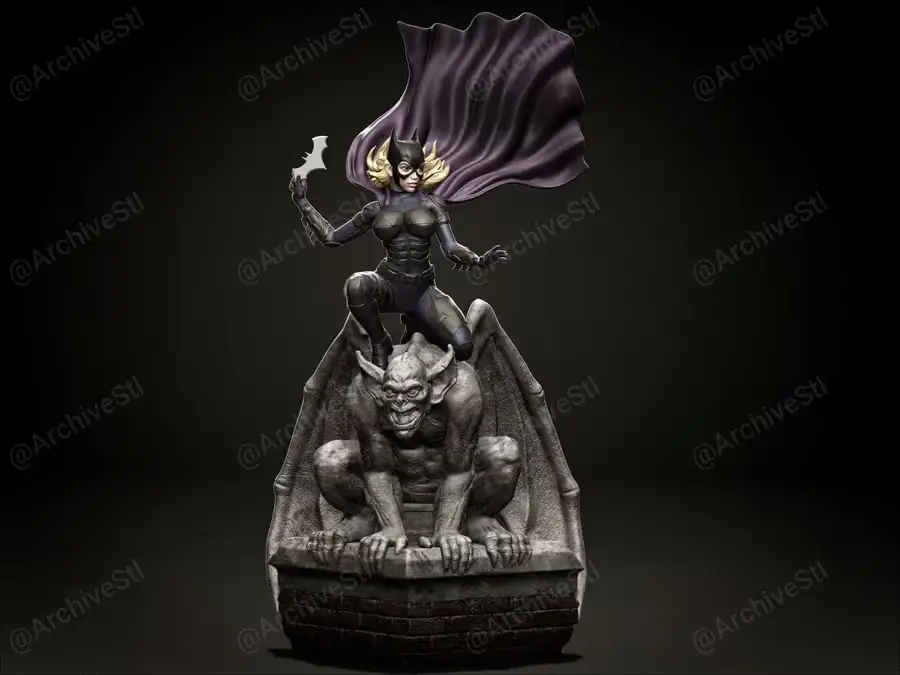 Batgirl Estatua Of The Devil Archivo Stl Para Impresion 3D
