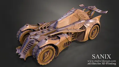 Batmobile Batimovil Archivo Stl Para Impresion 3D