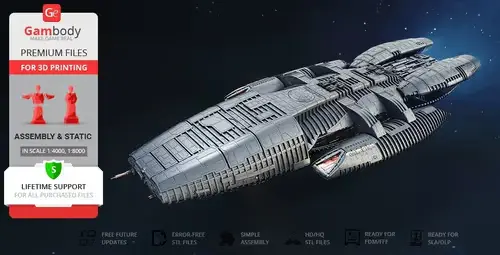Battlestar Galactica Ship Archivos Stl Impresión 3d