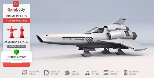 Battlestar Galactica Viper Mk2 G Archivos Stl Impresión 3d